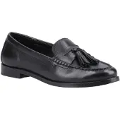 Hush puppies Connie Läderskor för kvinnor, svarta loafers