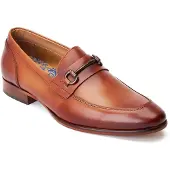 Base london Russo Läder Herr Loafers i Bränd Solbrun