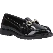 Hush puppies Verity Lack Snaffle Läder Dams Svarta Loafers