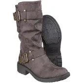 Rocket dog Womens/Ladies Trumble Zip up Faux Leather Mid Calf Boots