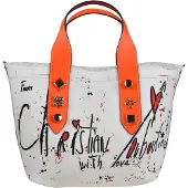 Christian Louboutin liten tygväska Frangibus Vit