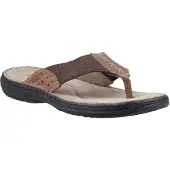 Hush puppies Alan Toepost Läder Herr Tan Flip-Floppar