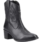 Hush puppies Wynn Läder Dam Svarta Skor Med Klack