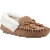 Hush puppies Agnes Mocka Kvinnors Tan Tofflor