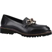 Hush puppies Gianna Läder Kvinnors Svarta Loafers