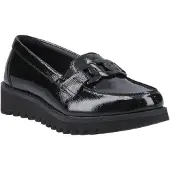 Hush puppies Francis Loafer Patent Flickors Svarta Mockasiner I Läder