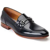 Base london Russo Läder Herr Svarta Loafers