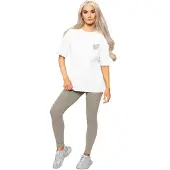 Enzo Milano | Oversized T-Shirt & Leggings Set för kvinnor