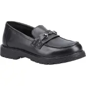 Hush puppies Lydia Senior Flickors Svarta Mockasiner I Läder