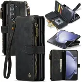 CASEME Samsung Galaxy Z Fold6 C30 Multifunktionell Plånboksfodral - Svart