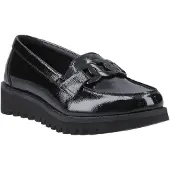 Hush puppies Francis Loafer Patent Flickors Svarta Mockasiner I Läder
