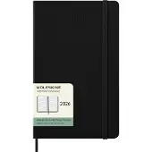 Moleskine Classic Hard 12M veckokalender, horisontell stor svart 2026