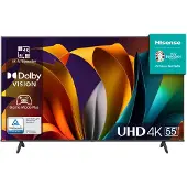 Hisense 55A6N - 55 Diagonal klass A6N Series LED-bakgrundsbelyst LCD-TV - Smart TV - VIDAA - 4K UHD (2160p) 3840 x 2160 - HDR - Direct LED - svart