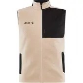 Craft Men's Adv Explore Pile Fleece Vest Ecru/Black