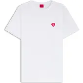 HUGO för kvinnor. 50562145 Damacia T-shirt vit (L), Casual, Bomull, Kort ärm