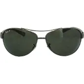 Ray-Ban Sunglasses 3386 Gunmetal Polarized Green 004/9A 63mm