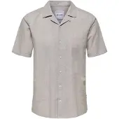 Only & Sons Skjorta 'Cantley' beige / ljusgrå