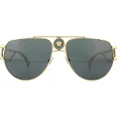 Versace Aviator Unisex Guldgrå solglasögon