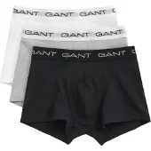 Gant Boxershorts Trunk 3-Pack Svart Grå Vit Storek
