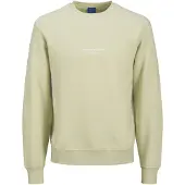 Jack & jones Sweatshirt 'JORVESTERBRO' pastellgrön / vit