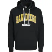 Jack & Jones Sweatshirt 'JJEBradley' gul / svart / vit