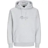 Jack & Jones Sweatshirt 'JCOLima' ljusgrå / mörkgrå / vit