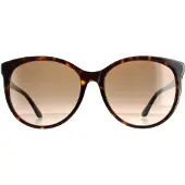 Gucci Rund Dam Havana Brun Gradient GG0729SA