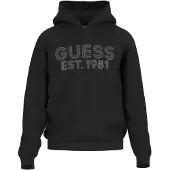 GUESS Sweatshirt 'Beau' ljusgrå / svart