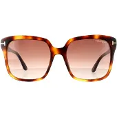 Tom Ford Rectangle Womens Blonde Havana Brown Gradient Solglasögon