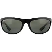 Ray-Ban Wrap Unisex Svarta Gröna Polariserade Solglasögon