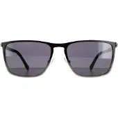 HUGO BOSS Rectangle Mens Black Ruthenium/Dark Grey 1004/S Solglasögon