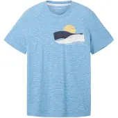 Tom Tailor T-shirt himmelsblå / mörkblå / gul / vit