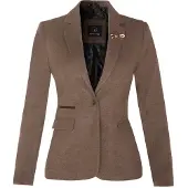 TruClothing Tweed 1920-tals fiskbensmönstrad ljusbrun blazer för kvinnor