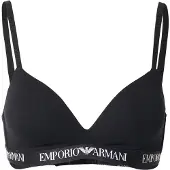 Emporio Armani för kvinnor. EW000442_AF13033 Vadderad Triangel-BH svart (L), Hemkläder, Bomull