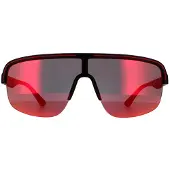 Police Polis Semi Rimless Mens Matte Dark Grey Multilayer Red 90041091
