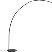 QAZQA Modern båglampa svart inkl. LED med touchdimmer - Arlow