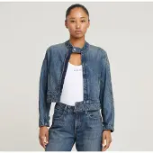 G-Star Short Moto Jacket - Medium blue - Women