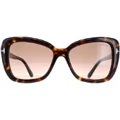 Tom Ford Square Dam Mörk Havanna Brun Gradient Maeve FT1008