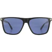 Tom Ford Solglasögon Fletcher FT0832 01V Glansig Svart Blå
