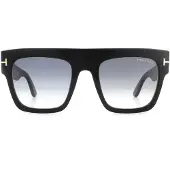 Tom Ford Solglasögon Renee FT0847 01B Glänsande Svart Grå Rök Gradient