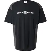 Nike T-shirt 'SHOX' mörkgrå / svart / vit