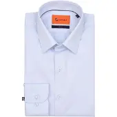 Suitable Twill Skjorta Blå Ljusblå Storlek