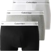 Calvin Klein Boxershorts 3-Pack P1 Vit Svart Grå Storlek