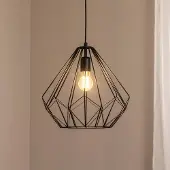 Opviq Hänglampa Diamond , dimbar, Svart, Vardagsrum / matsal, Metall, Modern, Pendellampa