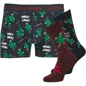 Jack & Jones Boxershorts 'Jacjolly Xmas' nattblå / grön / rubinröd / vit