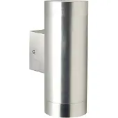 Nordlux Vägglampa utomhus Tin Maxi Double, dimbar, Aluminium / grå / zink, Aluminium / grå / zink, Modern, Utomhusvägglampa