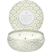 Voluspa 3-Wick Candle Decorative Tin Eucalyptus & White Sage 340g
