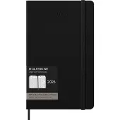 Moleskine Classic Pro Hard 12M veckovis vertikal stor, svart 2026
