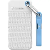 Verbatim Pocket SSD USB 3.2 Gen 2 1TB White/Light Blue w/2x sleeves