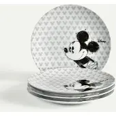 Fyrklövern Mickey Mouse Silhouette assiett 22 cm 4-pack